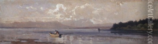Starnbergersee Oil Painting - Julius Noerr