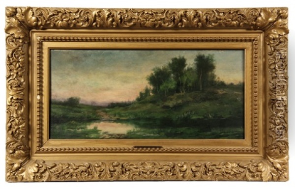 Bucolic River Scene Oil Painting - Karl Pierre Daubigny