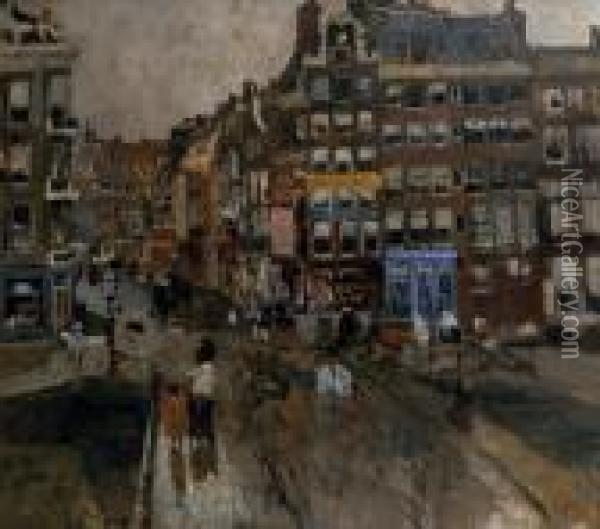 Paleisstraat, Amsterdam Oil Painting - George Hendrik Breitner