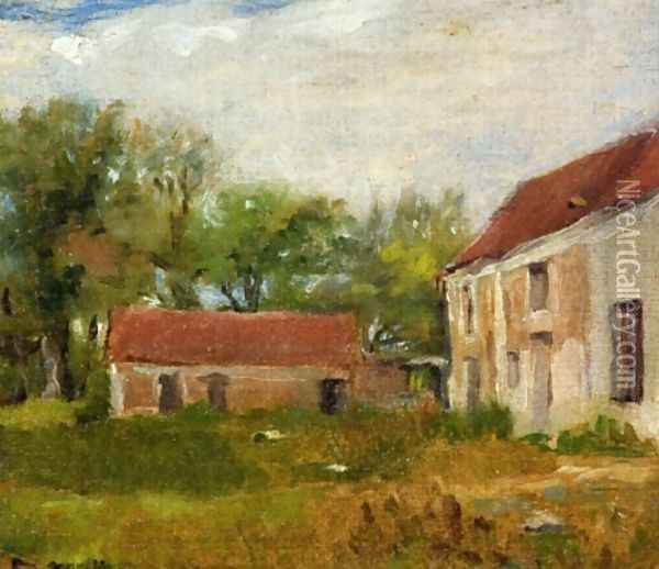 Farm at Rebais (Seine-et-Marne) Oil Painting - Eva Gonzales