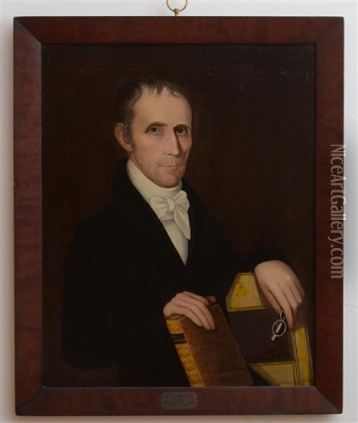 Portrait Of David R. Arnell, M.d. Oil Painting - Ammi Phillips