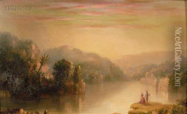 Indians Surveying Water Oil Painting - Frederic Edwin Church