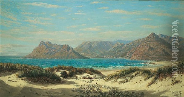 Hout Bay And Chapman's Peak Drive Oil Painting - Tinus de Jongh