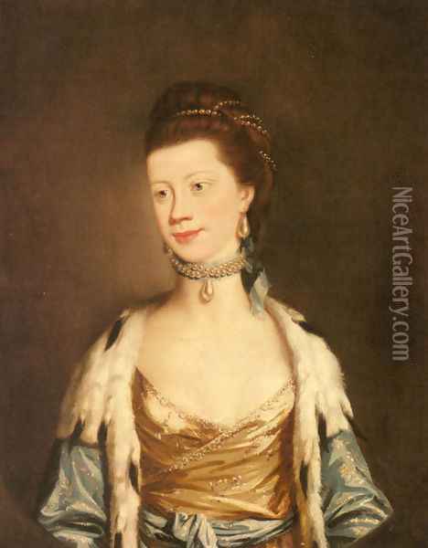 Portrait of Queen Charlotte (1744-1818) Oil Painting - Henry Robert Morland