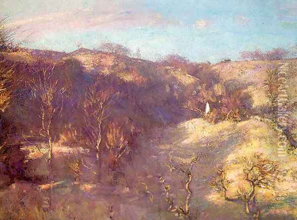 Afternoon Shadows- Mystic, Connecticut 1910 Oil Painting - Charles Harold Davis