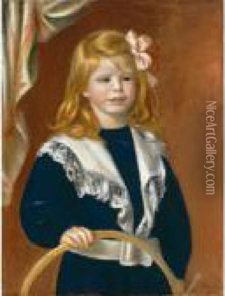 Portrait De Jean Renoir, L'enfant Au Cerceau Oil Painting - Pierre Auguste Renoir
