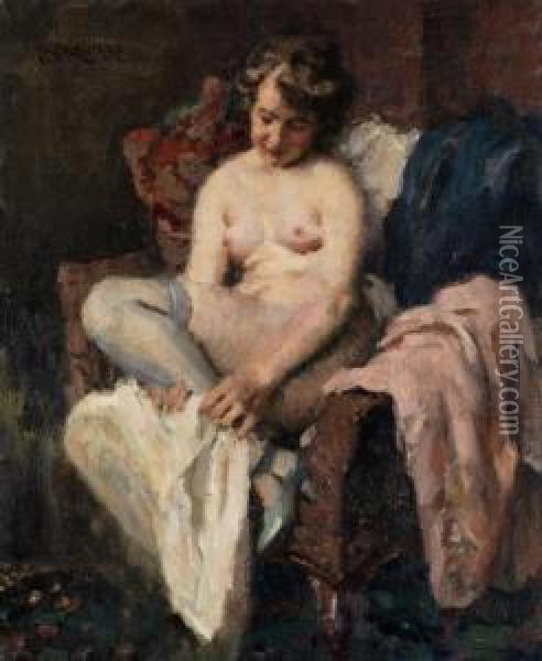 Frauenakt Oil Painting - Paul Paede