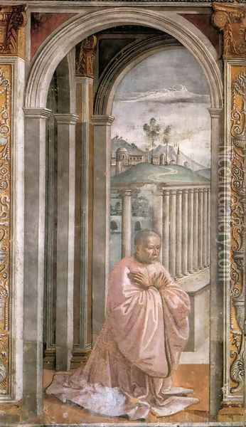 Portrait Of The Donor Giovanni Tornabuoni Oil Painting - Domenico Ghirlandaio