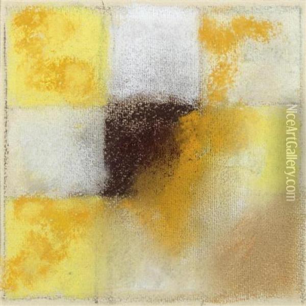 Abstraction In Yellow. Circa 1920 - 25. Oil Painting - Augusto Giacometti