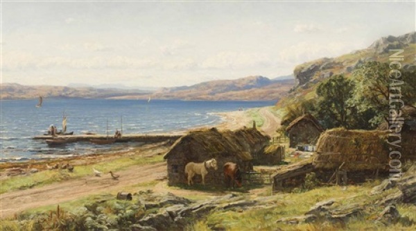 Noon-day Shelter Oil Painting - David Farquharson