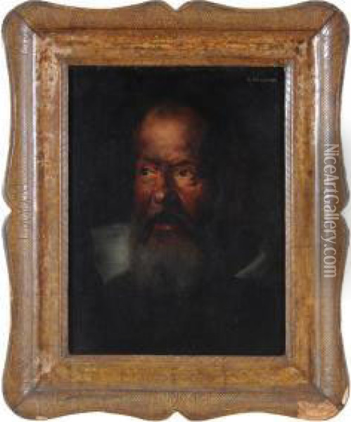 Ritratto Di Galileo Galilei Oil Painting - Angelo Vernazza