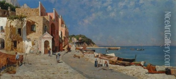 Capri Oil Painting - Bernardo Hay