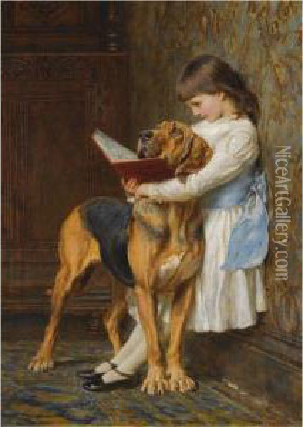 Compulsory Education Oil Painting - Briton Riviere