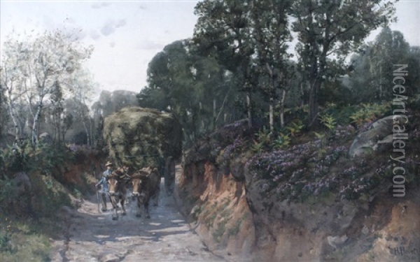 The Bullock Cart Oil Painting - Henri Charles Julien Havet