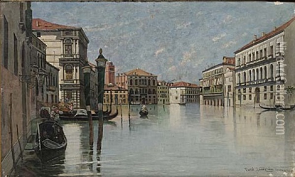 Venezia Oil Painting - Ernst Lundstrom