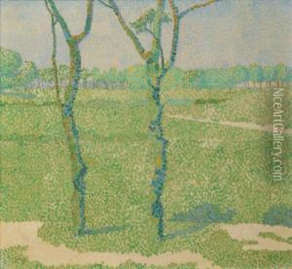 A Landscape With Trees Oil Painting - Jan Toorop