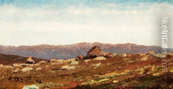 Gaustafjell, Norge Oil Painting - Per Ekstroem