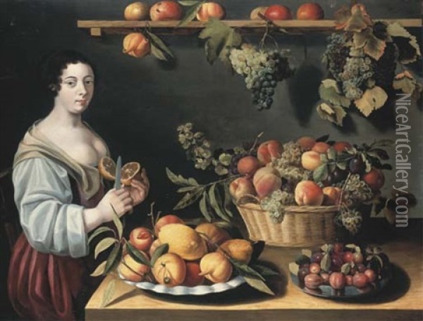 La Marchande De Fruits Oil Painting - Louise Moillon
