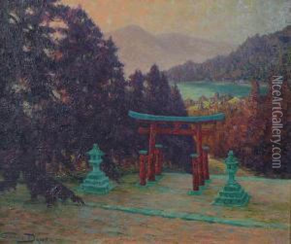 Ladescente A Hakone Oil Painting - Georges Dantu