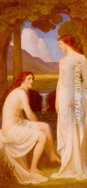 Bathing Nymphs Oil Painting - John Cooke