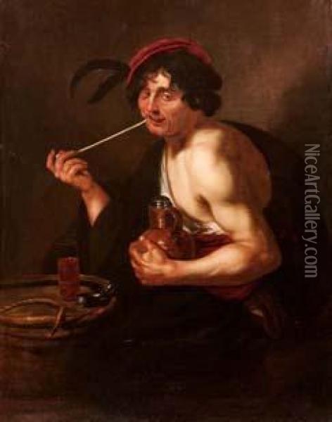 Allegoria Del Tabacco E Delvino Oil Painting - Salomon Rombouts