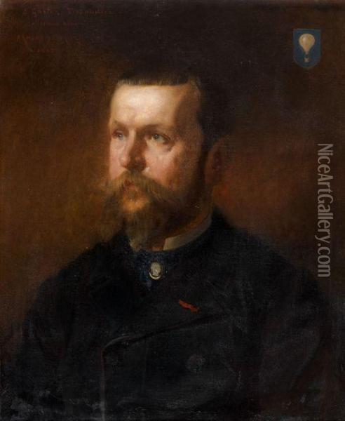 Portrait De Gaston Tissandier Oil Painting - Edouard Armand-Dumaresq