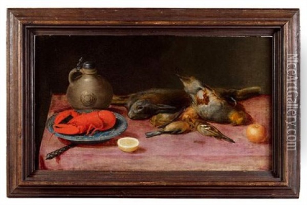 Nature Morte Au Homard Et Oiseaux Oil Painting - Alexander Adriaenssen the Elder