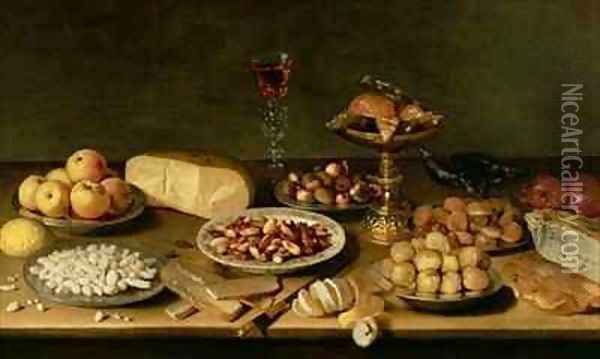 Banquet still life Oil Painting - Jacob Fopsen van Es