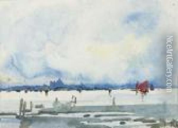 Venice From Across The Lagoon Oil Painting - Hercules Brabazon Brabazon