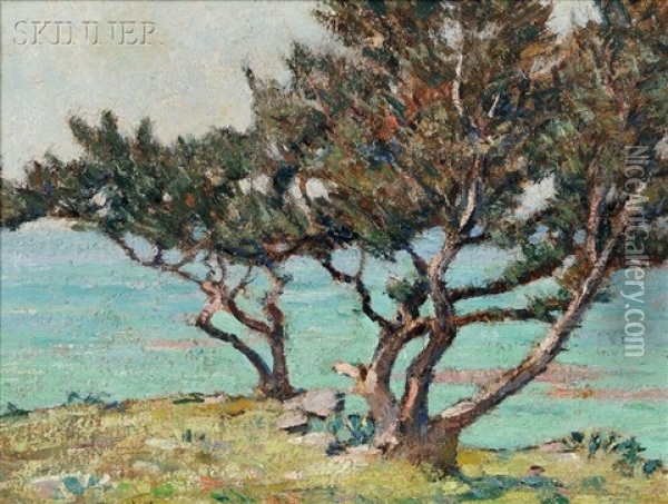 Coastal View (bermuda?) Oil Painting - Clark Greenwood Voorhees