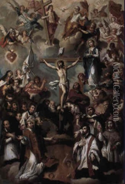 La Glorificacion De La Fe Christiana Oil Painting - Jose Ibarra