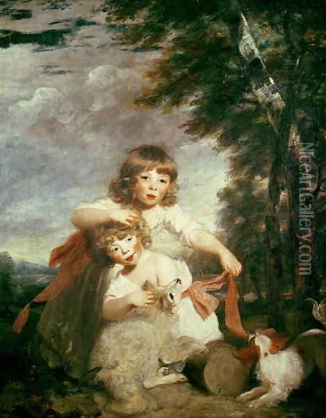 The Brummell Children, 1781-82 Oil Painting - Sir Joshua Reynolds