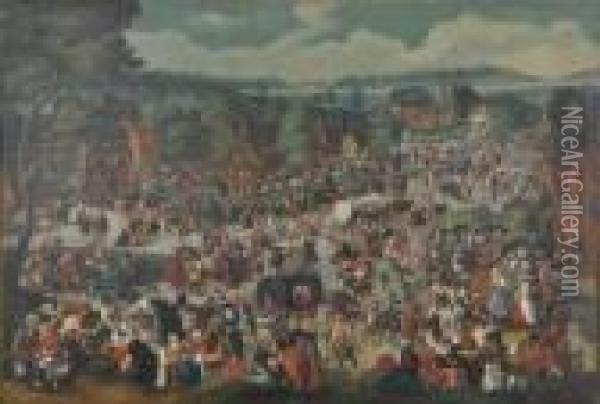 A Dutch Fair With Numerous Figures And Incidents Oil Painting - Pieter The Elder Brueghel