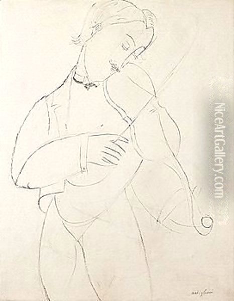 Musician Oil Painting - Amedeo Modigliani