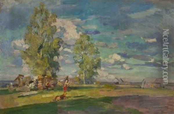 A Summer Day Oil Painting - Konstantin Alexeievitch Korovin