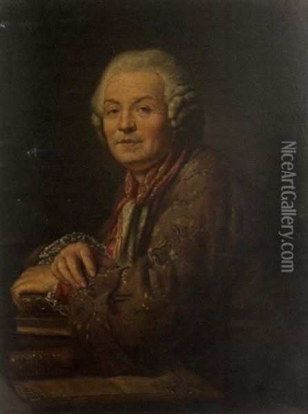 Portrait De Gluck Oil Painting - Joseph-Siffred Duplessis