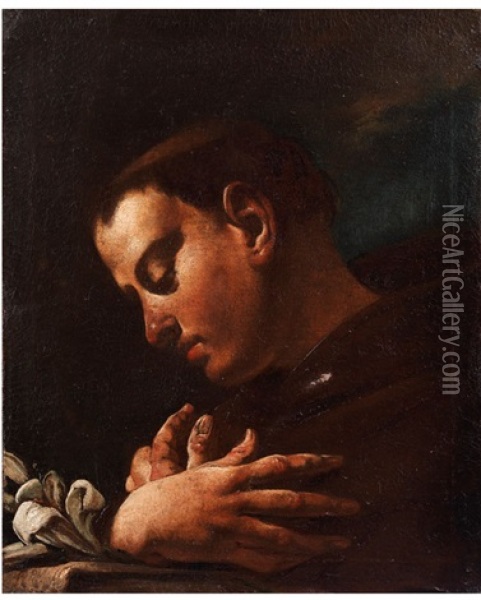 Heiliger Antonius Von Padua Oil Painting - Giovanni Battista Piazzetta