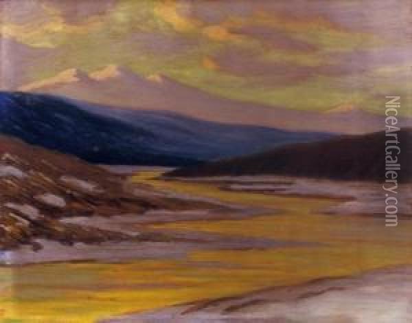 Landscape In Upper Hungary Oil Painting - Nandor Katona