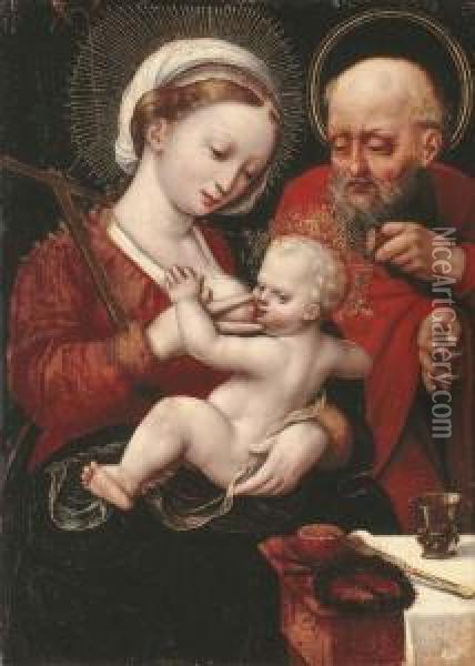 The Holy Family Oil Painting - Italian Unknown Master
