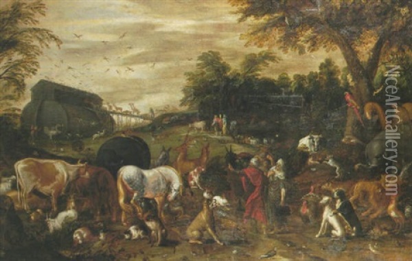 Noah's Ark Oil Painting - Frederik Bouttats the Elder