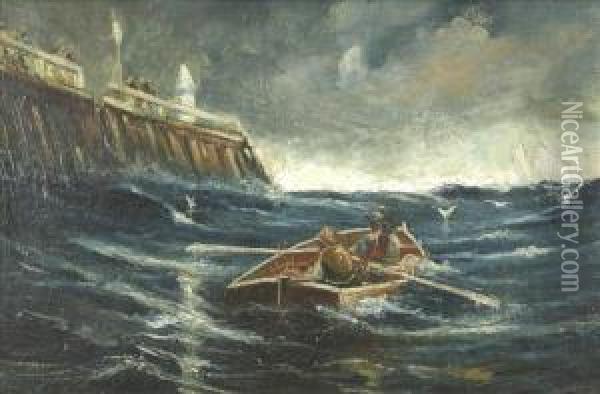An Approaching Storm Oil Painting - Edwin Ellis