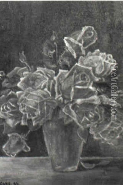 Roses Oil Painting - Georges (Karpeles) Kars