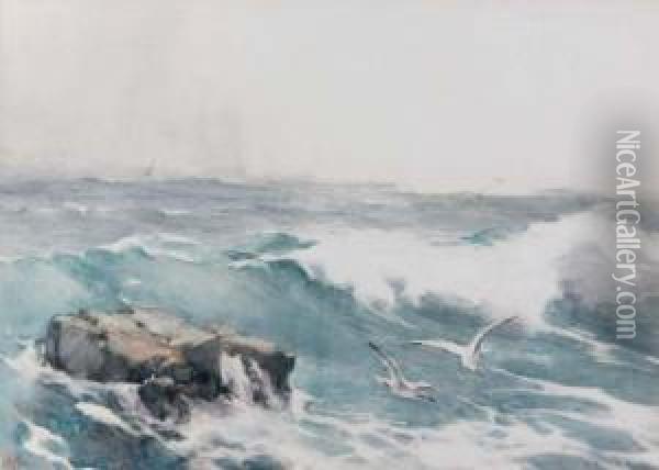 Rough Seas Oil Painting - Helen O'Hara