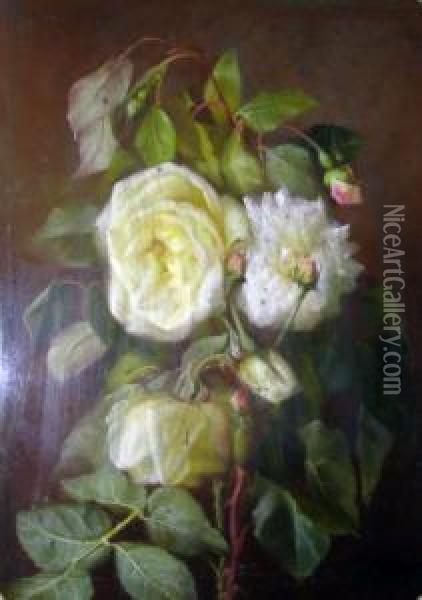 Bouquet De Roses Oil Painting - Marie Octavie Sturel Paigne