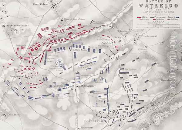 Battle of Waterloo Oil Painting - Alexander Keith Johnston