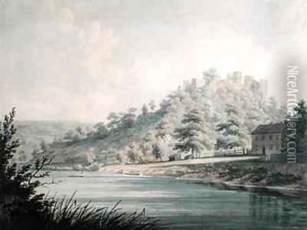 View of Goodrich Castle on the River Wye Oil Painting - Edward Dayes
