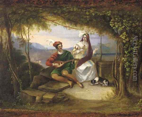 Blondel and Berengara Oil Painting - Tom Wilkinson