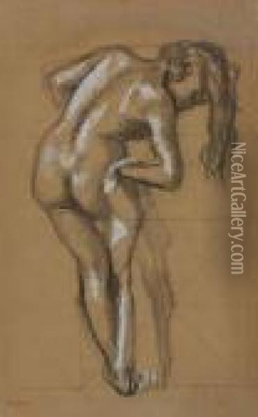 Apres Le Bain, Femme S'essuyant Oil Painting - Edgar Degas