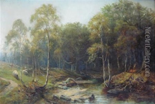 Rugley Burn, Northumberland Oil Painting - Henry William Phelan Gibb