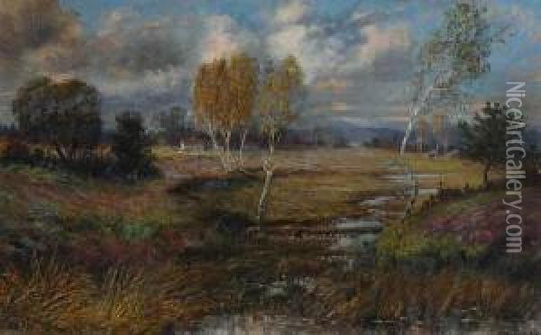Herbstliche Riedlandschaft Oil Painting - Karl Muller-Baumgarten